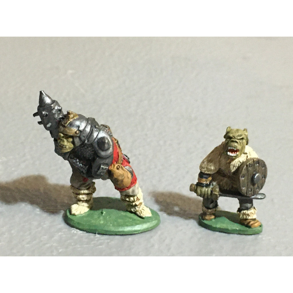 A10084 CITADEL PRE SLOTTA METAL RARE OOP ORC WARRIORS 2 PK WARHAMMER PAINTED