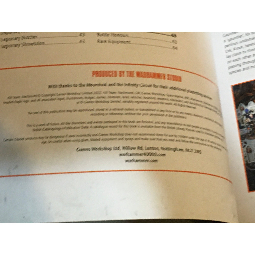 BOOK WARHAMMER 40K KILL TEAM NACHMUND & CHALNATH SOFTBACK SB USED GW