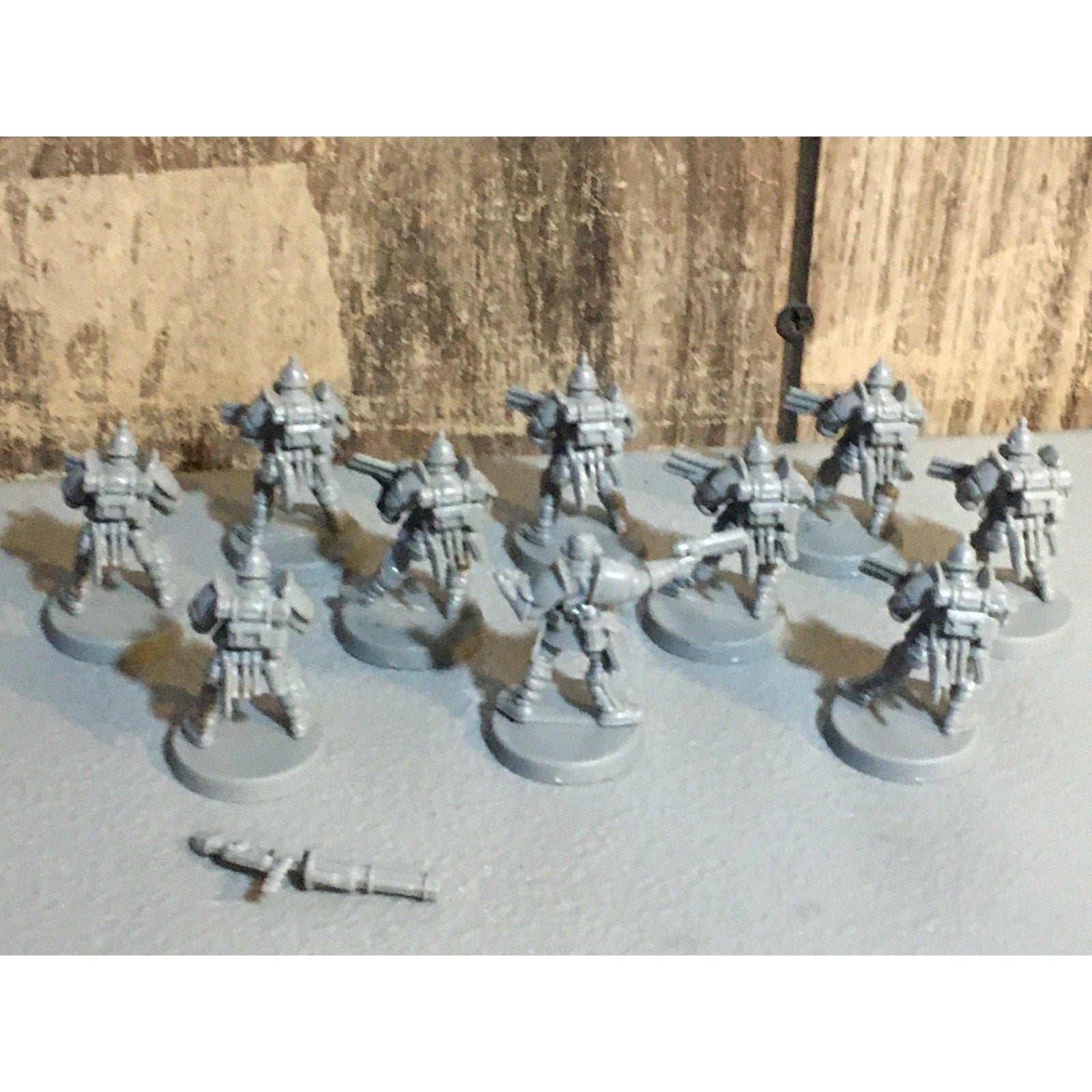A30062 UNKNOWN TABLE TOP SCI-FI POWER ARMOR SOLDIERS 10 PK WAR GAMES