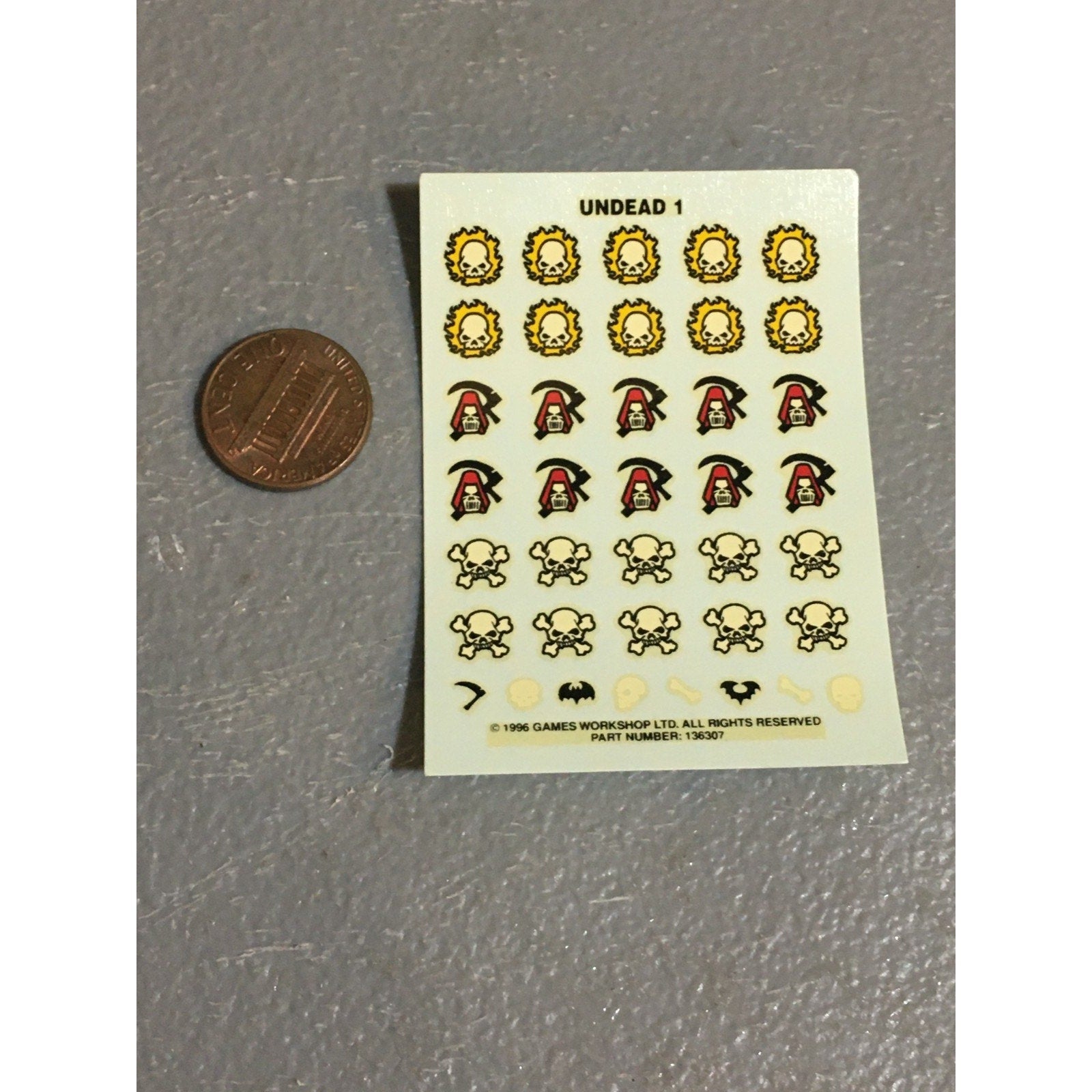 BAGG TRANSFERS TRANSFER WARHAMMER FANTASY UNDEAD DECAL SHEET #1 GW