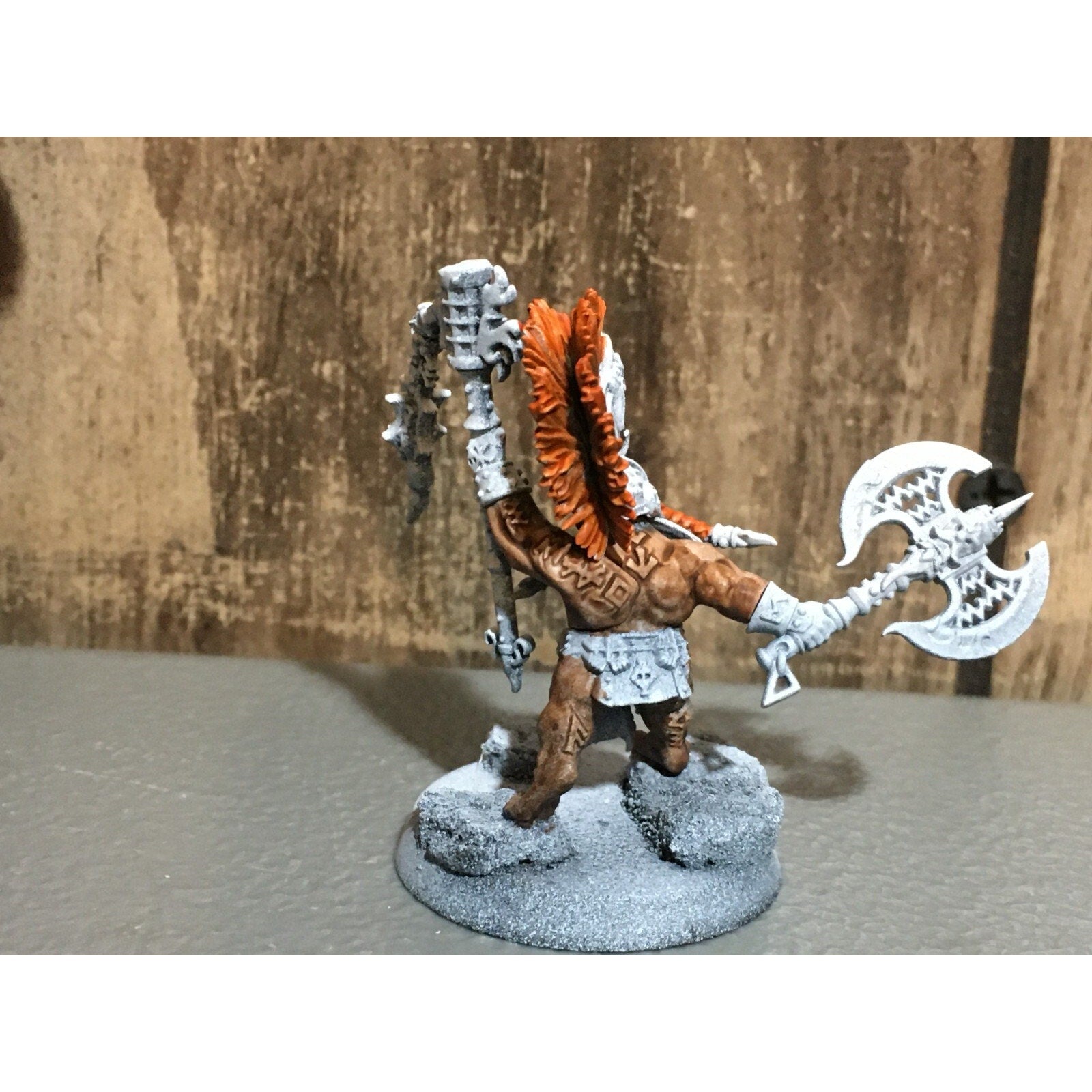 A20168 WARHAMMER FANTASY AOS FYRESLAYERS BATTLESMITH PRIMED CUSTOM NO BANNER