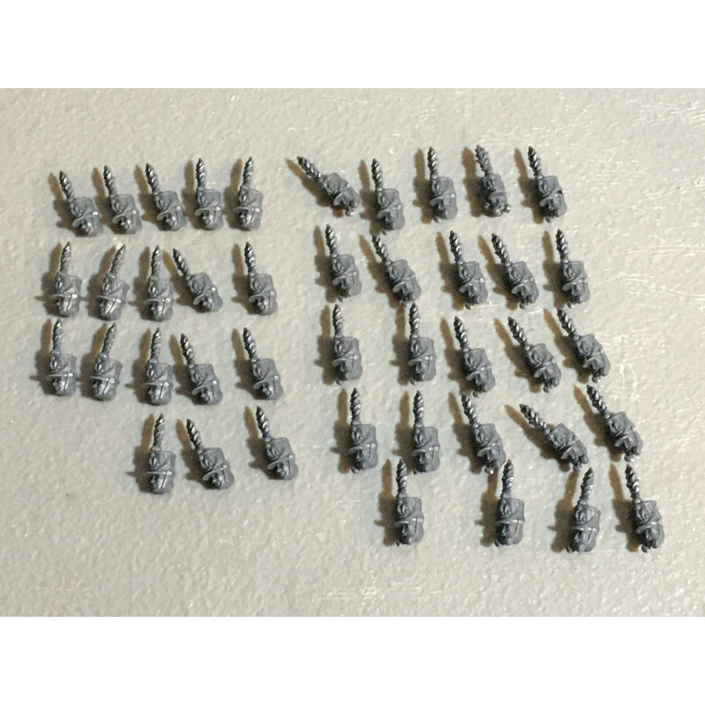 A23033 WARGAMES ATLANTIC HEADS NAPOLEONIC FANCY HATS & GASMASK MM BITS LOT MINIS