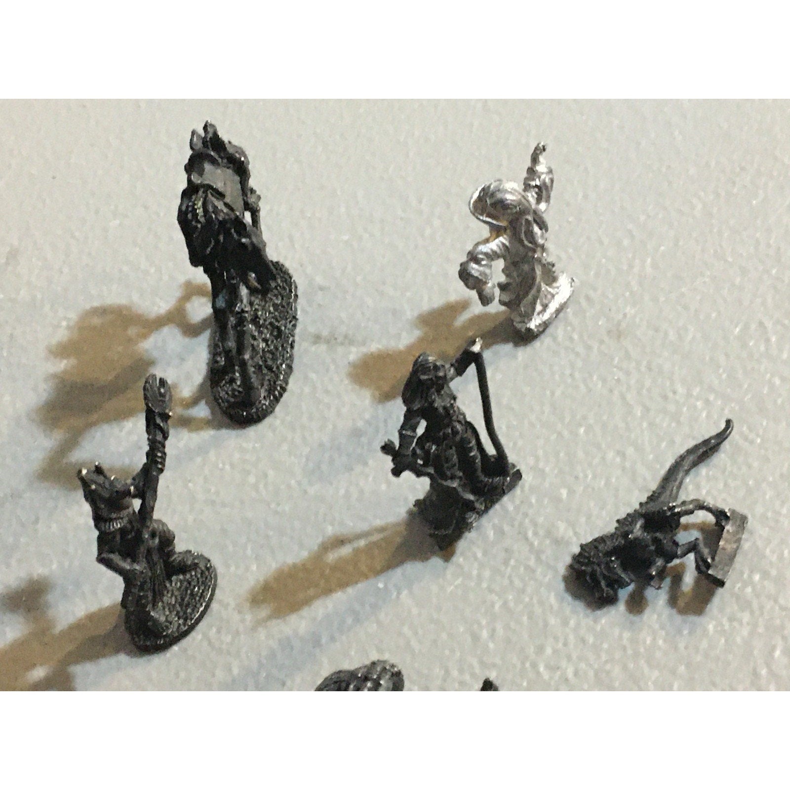 A34039 UNKNOWN METAL MINIATURES FANTASY MIXED LOT CREATURE DRAKE UNDEAD HORSE