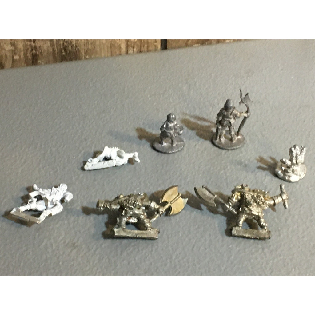 A34032 UNKNOWN METAL MINIATURES FANTASY MIXED LOT CREATURE HUMAN WARRIOR