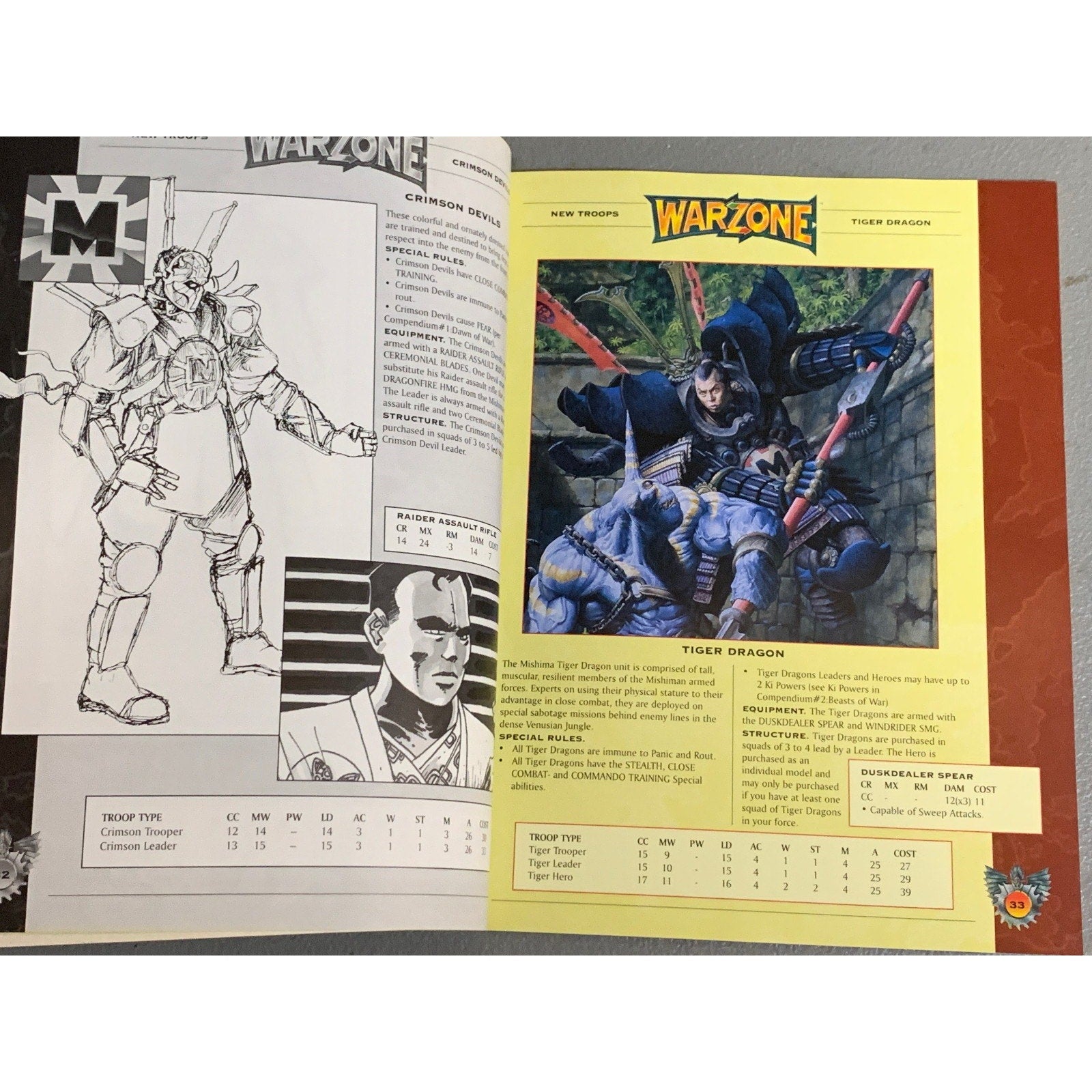 A31655 WARZONE MUTANT CHRON HHG HEARTBREAKER ARMY BOOK PLAYED CASUALTIES OF WAR