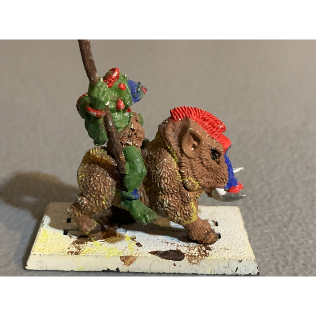 A31239 WARHAMMER FANTASY AOS METAL ORCS & GOBLINS SAVAGE BOAR RIDER INCOMPLETE