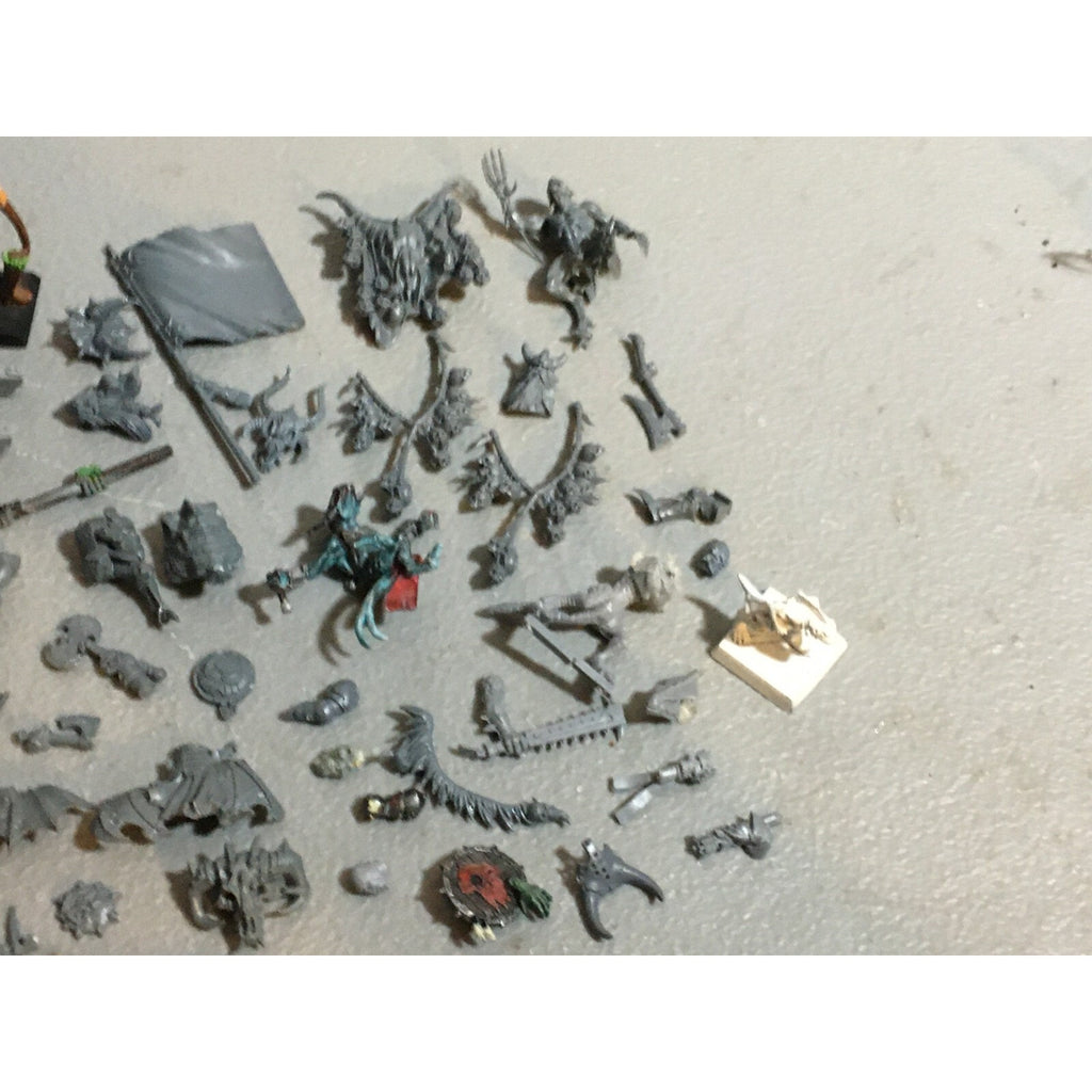 A20140 WARHAMMER AOS FANTASY BITS LOT ORCS EMPIRE CHAOS LIZARDMEN OGRE
