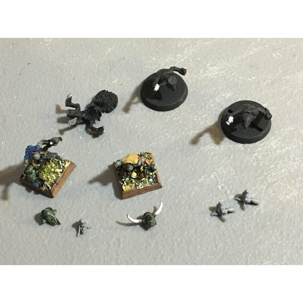 A23405 WARHAMMER FANTASY OGRE KINGDOMS LOT GNOBLARS + EXTRA HEADS GW