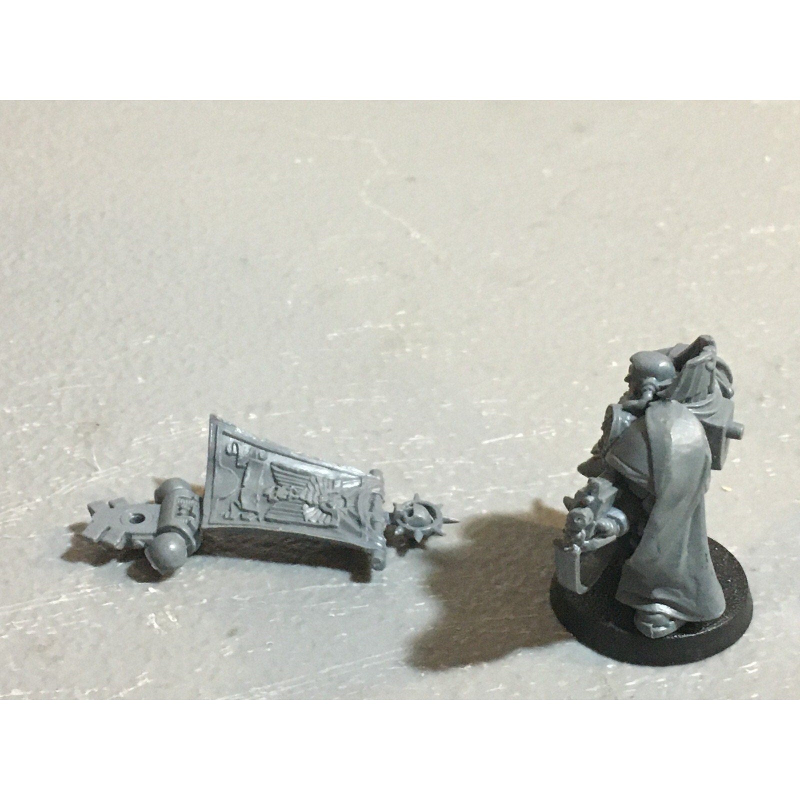 A20145 WARHAMMER 40K SPACE MARINES BLOOD ANGELS METAL BAAL SPONSON + CAPT NO HND