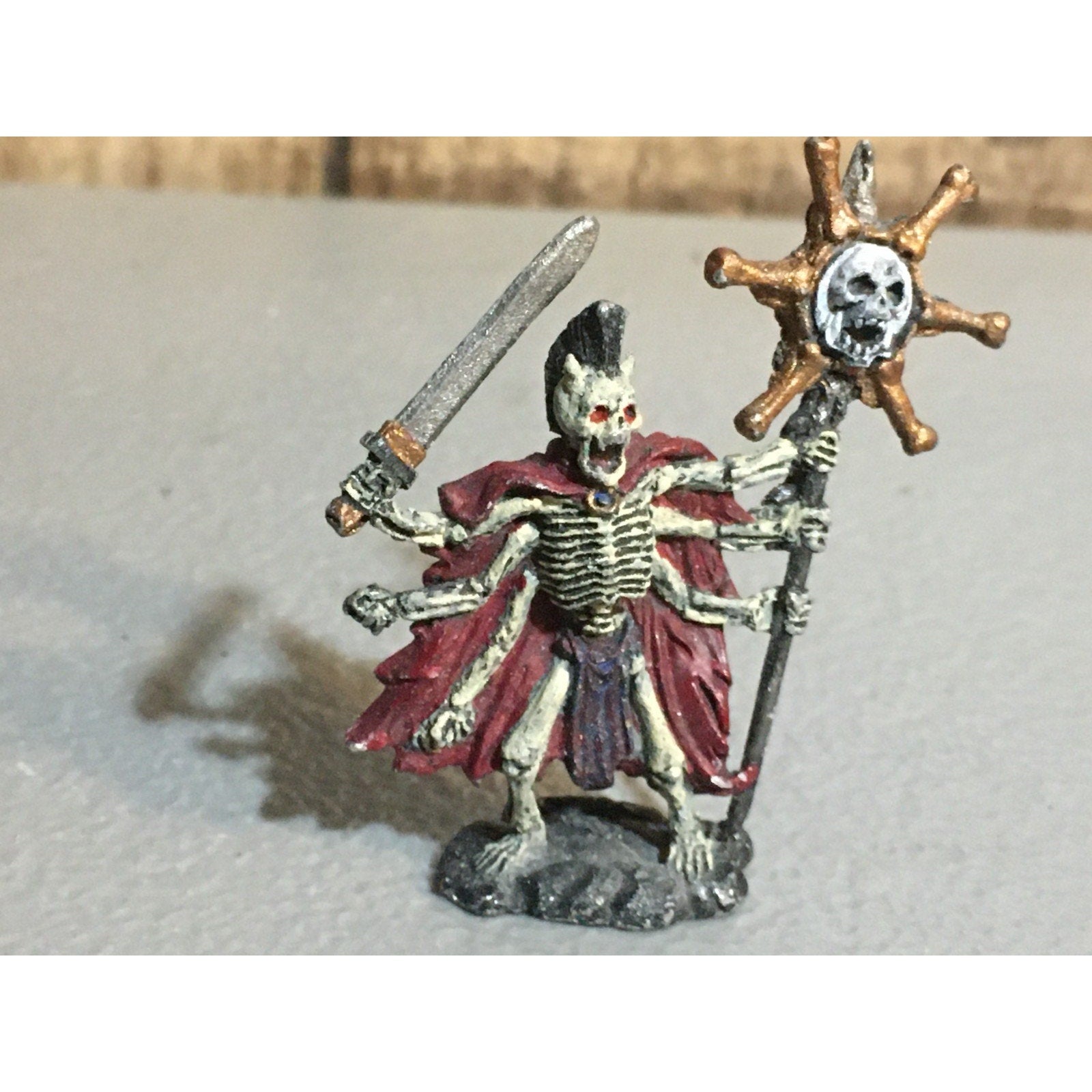 A24891 UNKOWN METAL SKELETON NECROMANCER LORD HERO FANTASY PAINTED