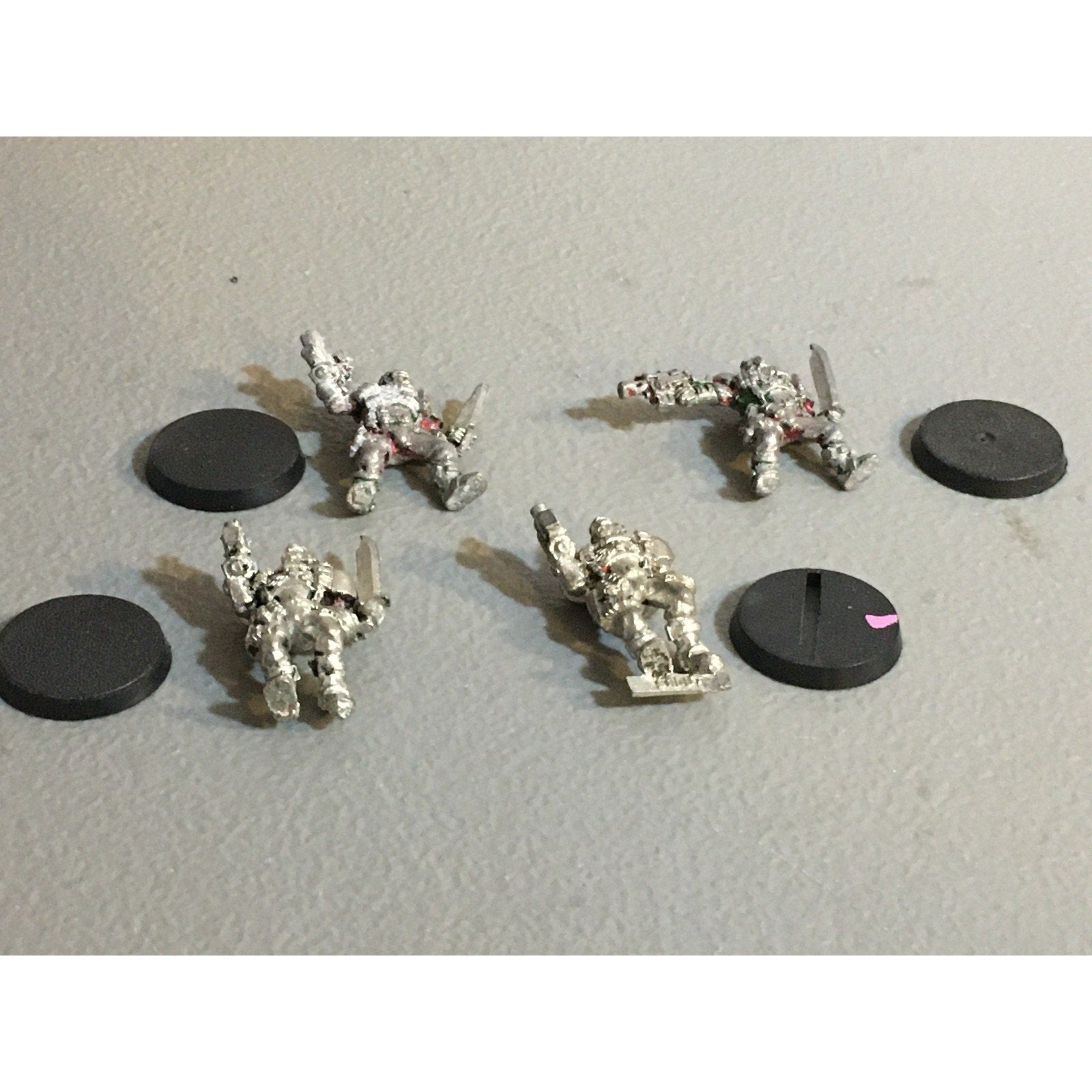 A33826 WARHAMMER 40K SPACE MARINES METAL SCOUT 4 PK 1 ARM CLIPPED GW