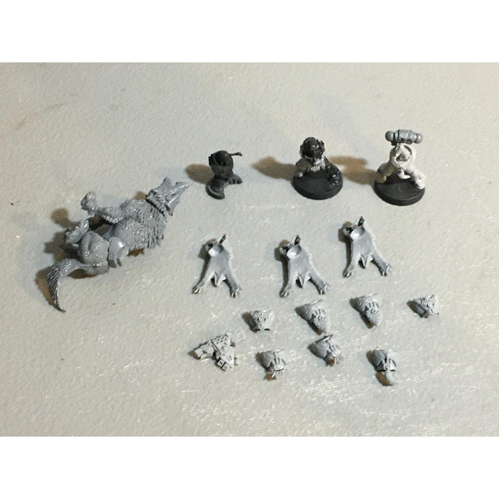 A27780 WARHAMMER 40K SPACE MARINES WOLVES BITS LOT TORSOS THUNDERWOLF GW