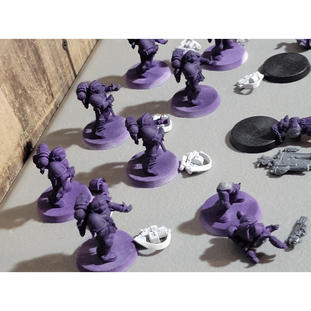 A18249 WARHAMMER 40K SPACE MARINES WOLVES 10 PK GREY HUNTERS MISS 2 BACKPACKS