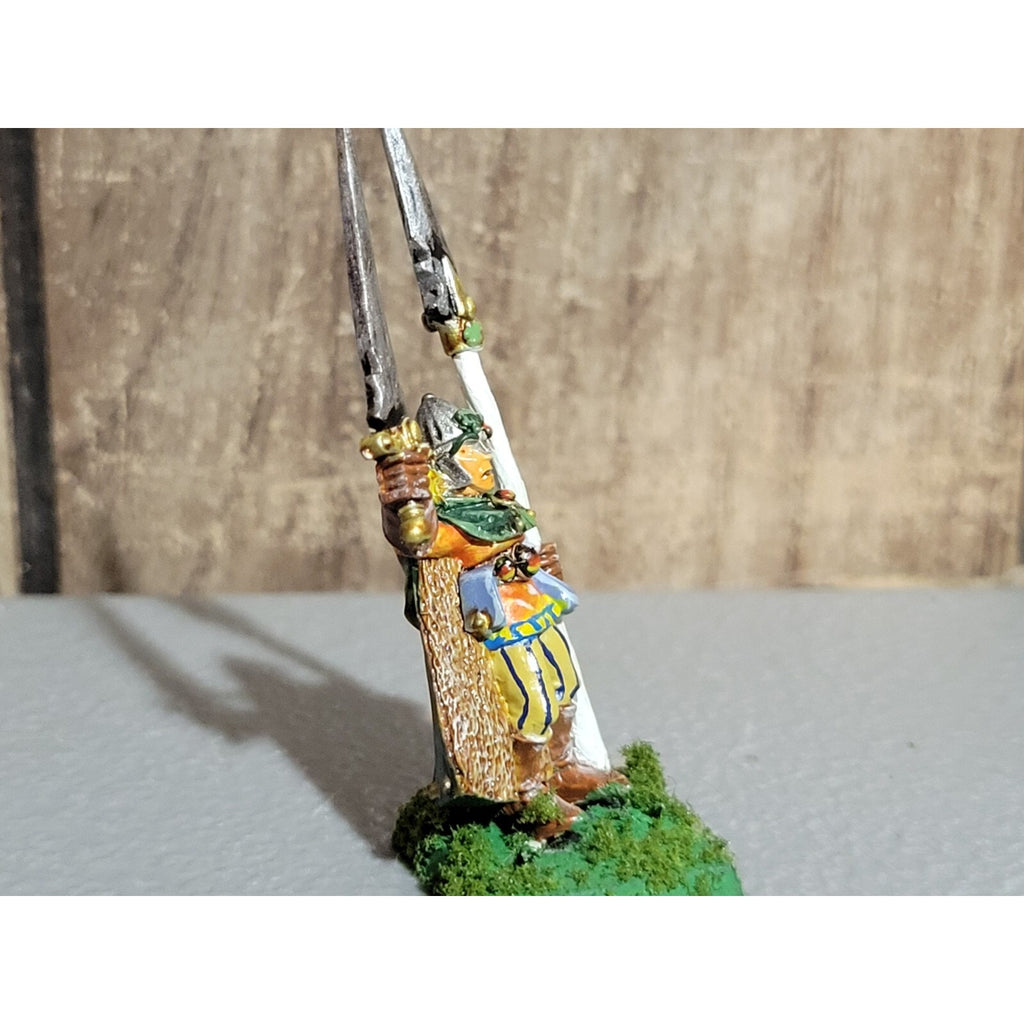A18765 WARHAMMER FANTASY MARAUDER METAL WOOD ELVES WARRIOR CHAMPION SWORD SPEAR