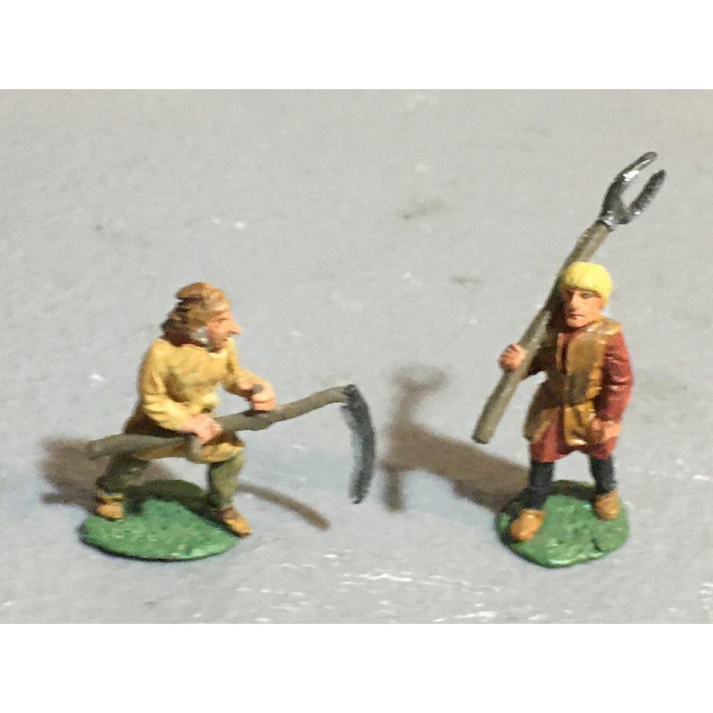 A10120 CITADEL PRE SLOTTA METAL RARE OOP HUMAN FARMERS PEASANTS 2 PK PAINTED