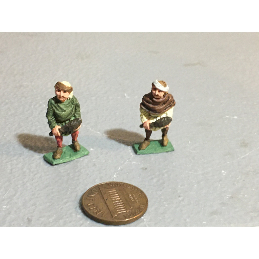 A10187 CITADEL PRE SLOTTA METAL RARE OOP HUMAN VILLAGERS PEASANTS 2 PK PAINTED