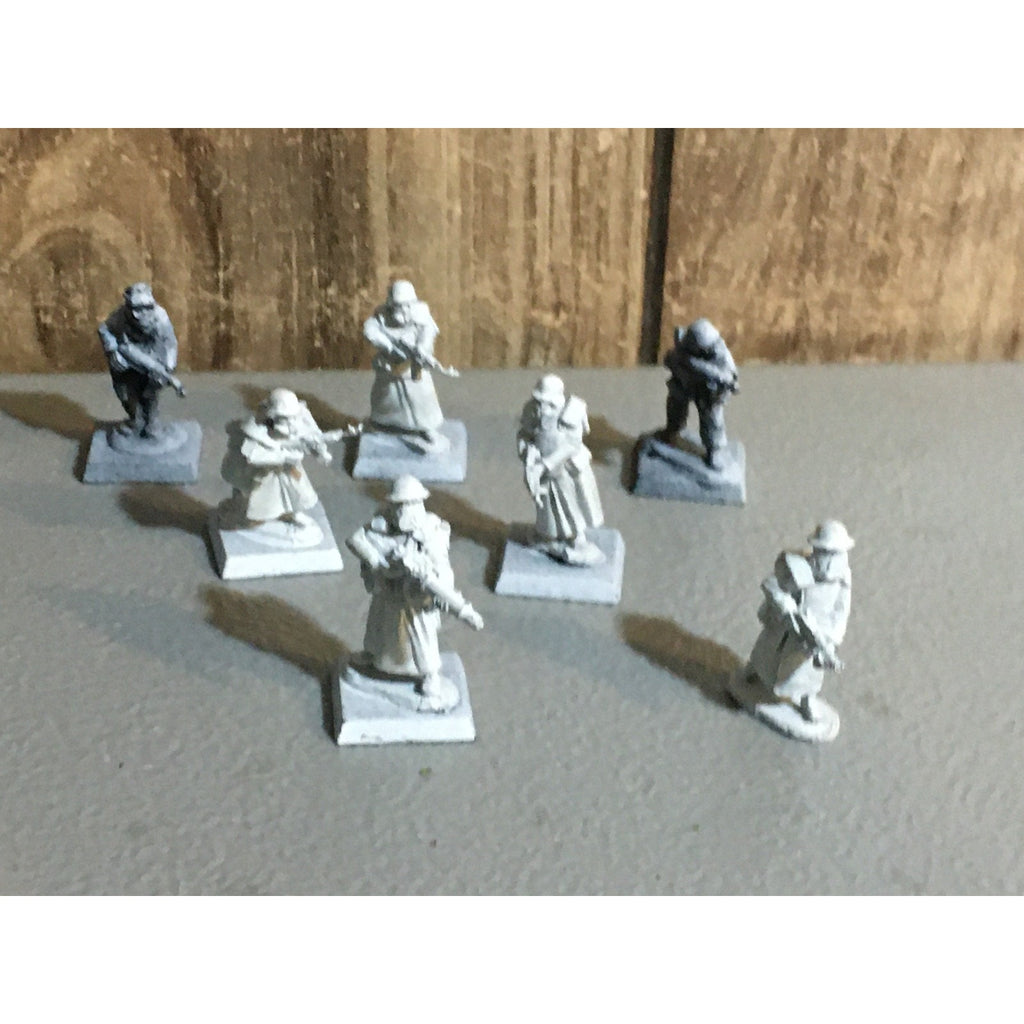 A30868 UNKNOWN METAL MINIATURES SOLDIERS INFANTRY WWII? WWI? TABLE TOP WAR GAMES