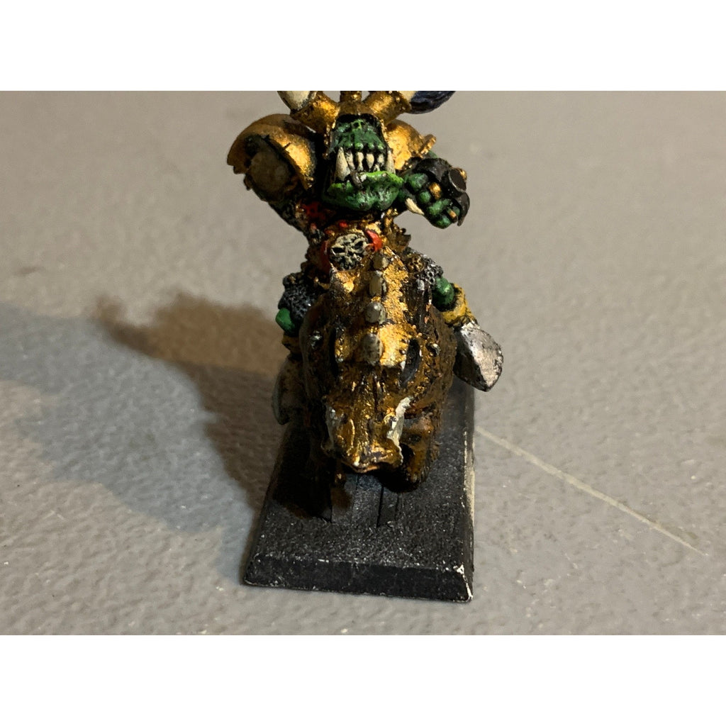 A31240 WARHAMMER FANTASY AOS METAL ORCS & GOBLINS ORC WARBOSS ON BOAR INCOMPLETE