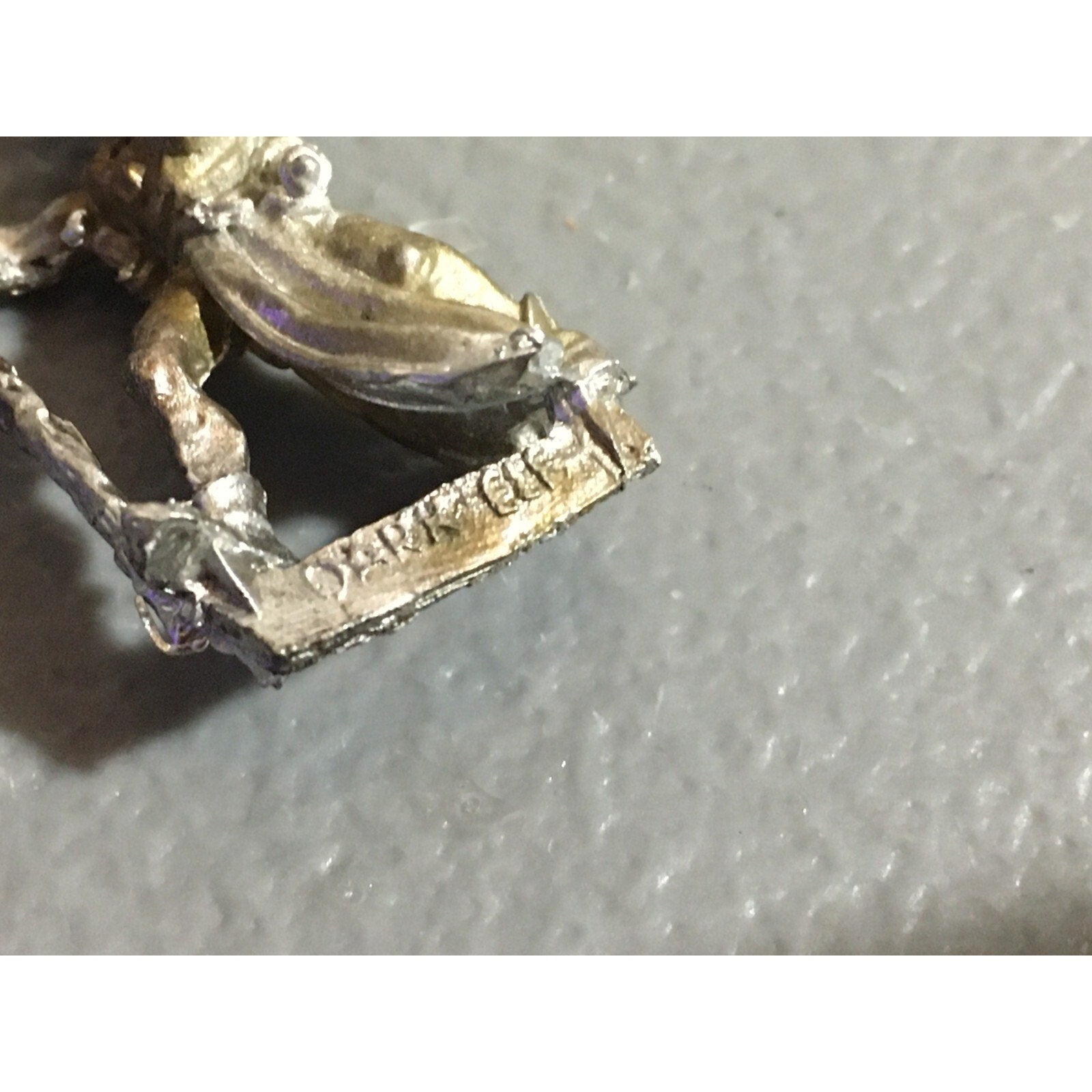A22128 WARHAMMER FANTASY DARK ELVES METAL SORCERER OOP MISS STAFF TOP & HAND GW