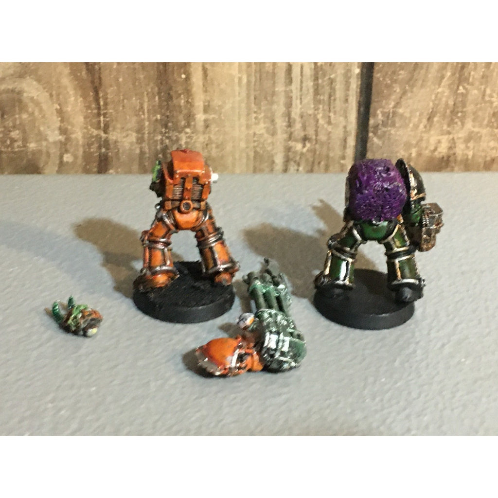 A24771 WARHAMMER 40K CHAOS SPACE MARINES METAL 2 PK TERMINATORS MISS LEFT ARMS