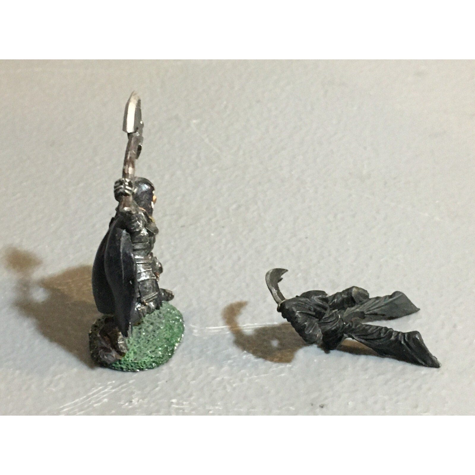 A10262 UNKNOWN METAL FANTASY MINIATURES TABLETOP WARGAMES GHOST RIDER + WARRIOR