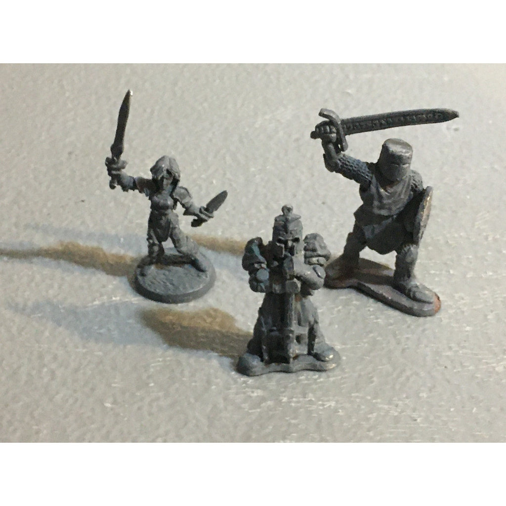 A32611 RAL PARTHA MINIATURES METAL 3 PK PALADIN KNIGHT FIGHTER D&D