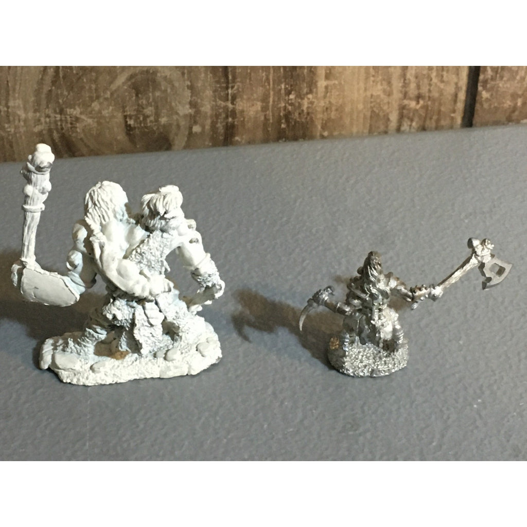 A33995 REAPER MINIATURES METAL ETTIN & KANG HALF ORC BARBARIAN D&D TABLETOP