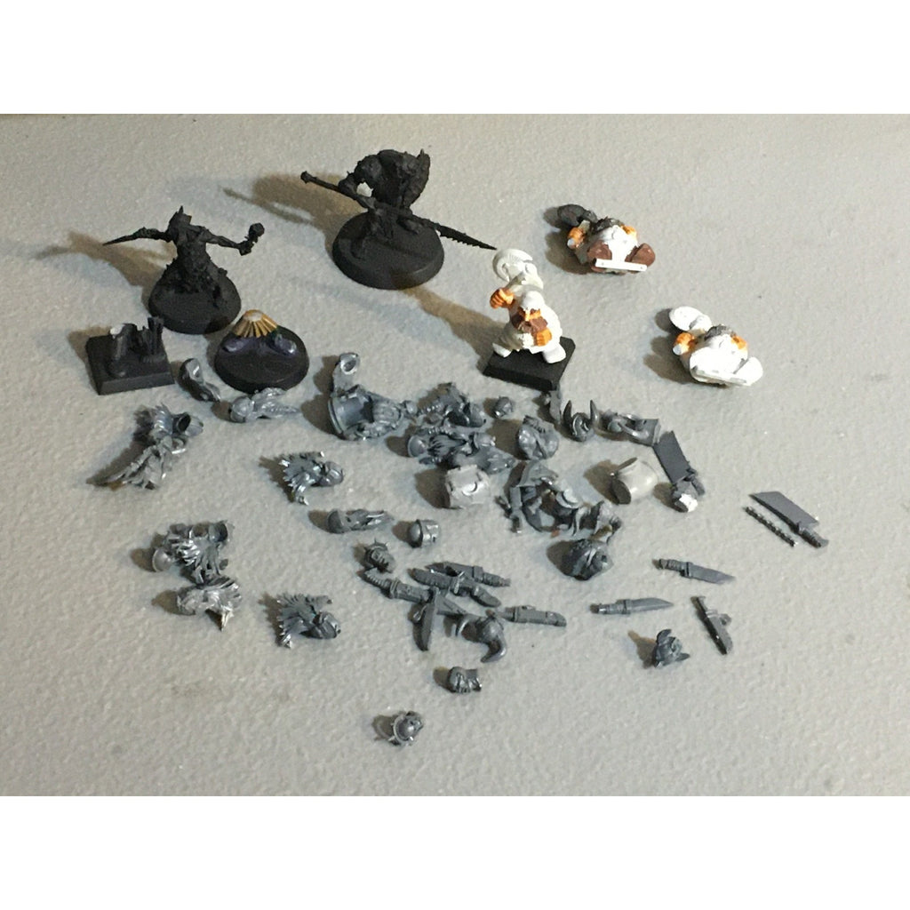 A31481 WARHAMMER FANTASY AOS MIXED INCOMPLETE & BITS LOT ORRUK DWARF CHAOS GW