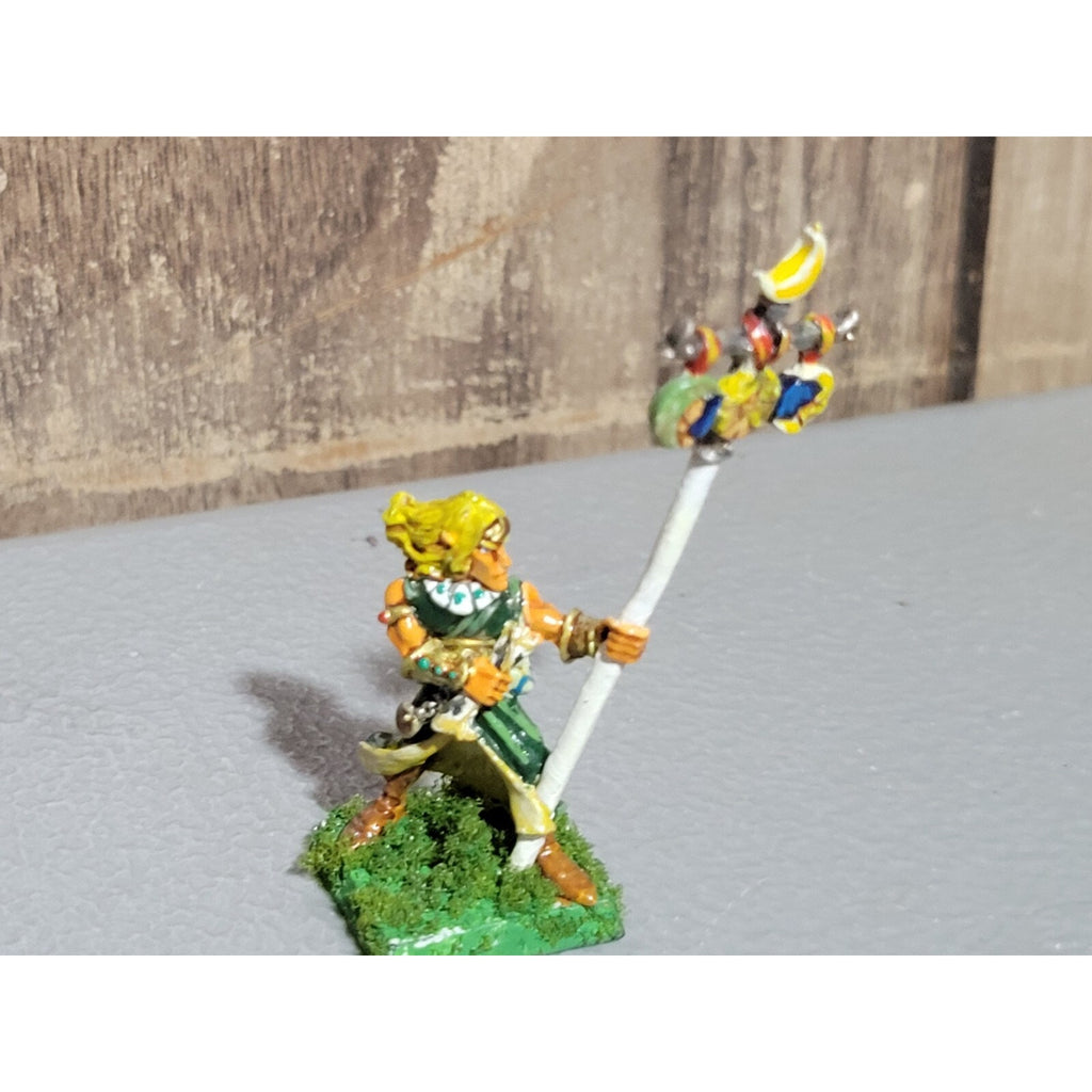 A18750 WARHAMMER FANTASY MARAUDER METAL WOOD ELVES WARRIOR W MOON STANDARD
