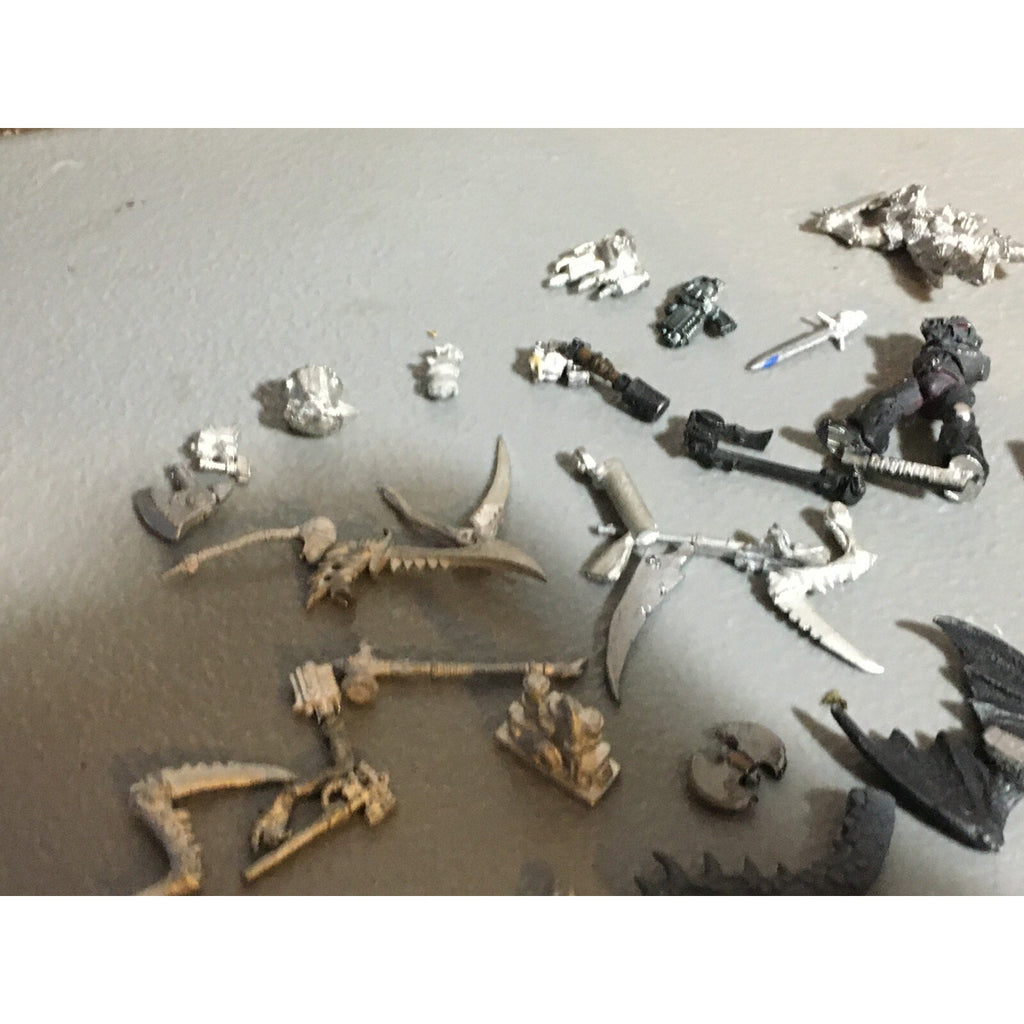 A20150 WARHAMMER 40K AOS FANTASY BITS LOT ALL METAL WINGS TALONS SPACE MARINES