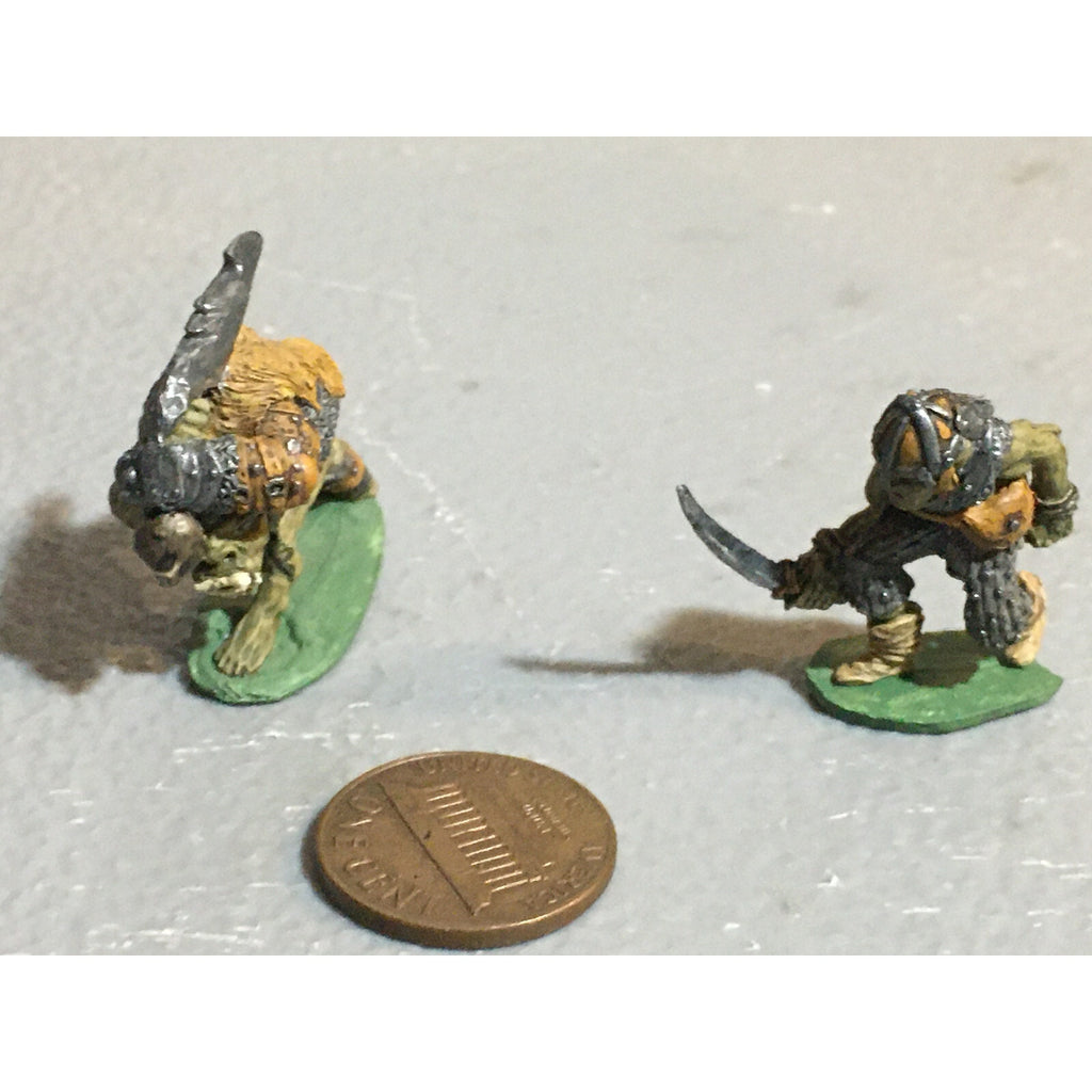 A10099 CITADEL PRE SLOTTA METAL RARE OOP ORC WARRIORS 2 PK WARHAMMER PAINTED