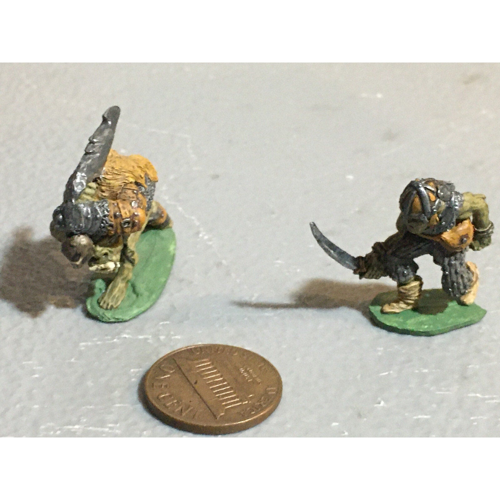A10099 CITADEL PRE SLOTTA METAL RARE OOP ORC WARRIORS 2 PK WARHAMMER PAINTED