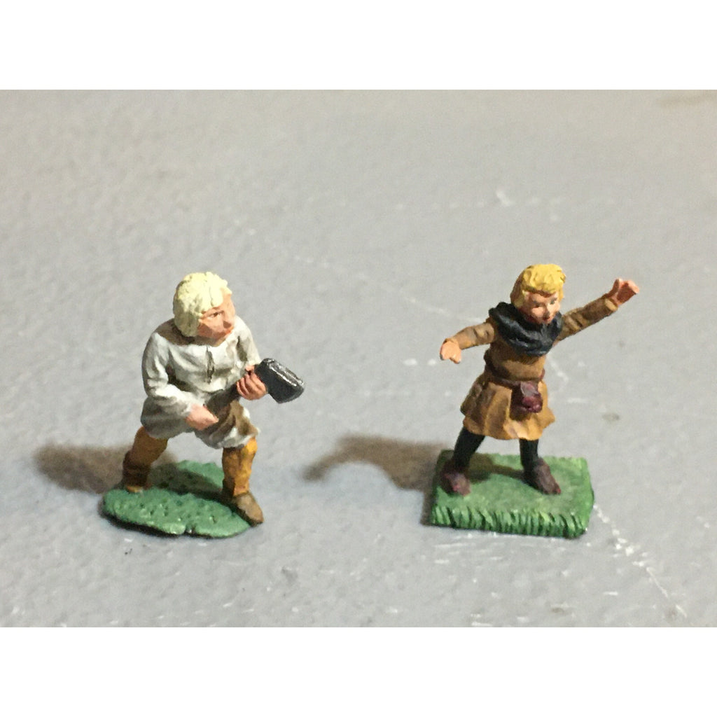 A10124 CITADEL PRE SLOTTA METAL RARE OOP HUMAN VILLAGERS PEASANTS 2 PK PAINTED
