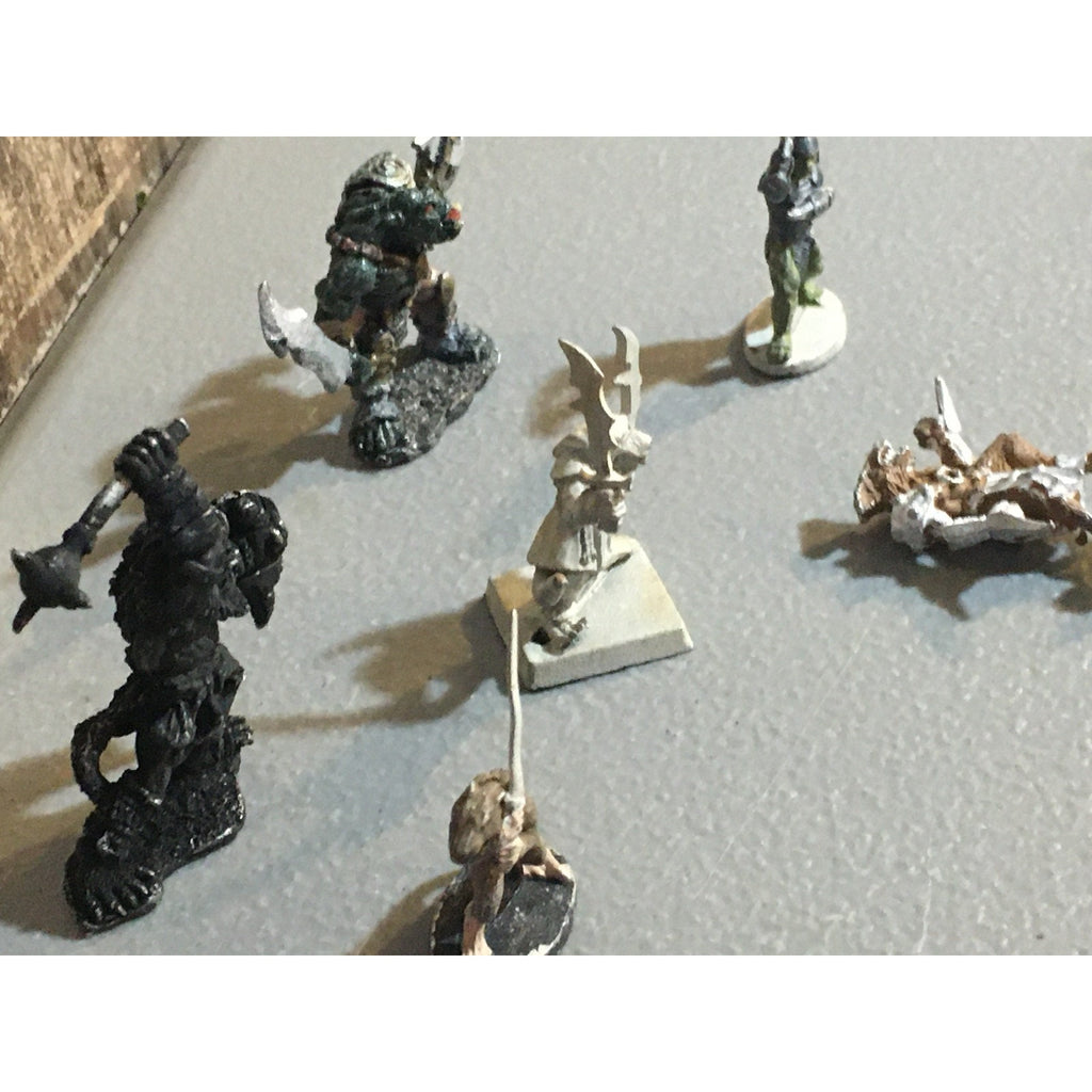 A34021 UNKNOWN METAL MINIATURES MIXED RATMAN ORC WARRIOR TABLETOP RPG