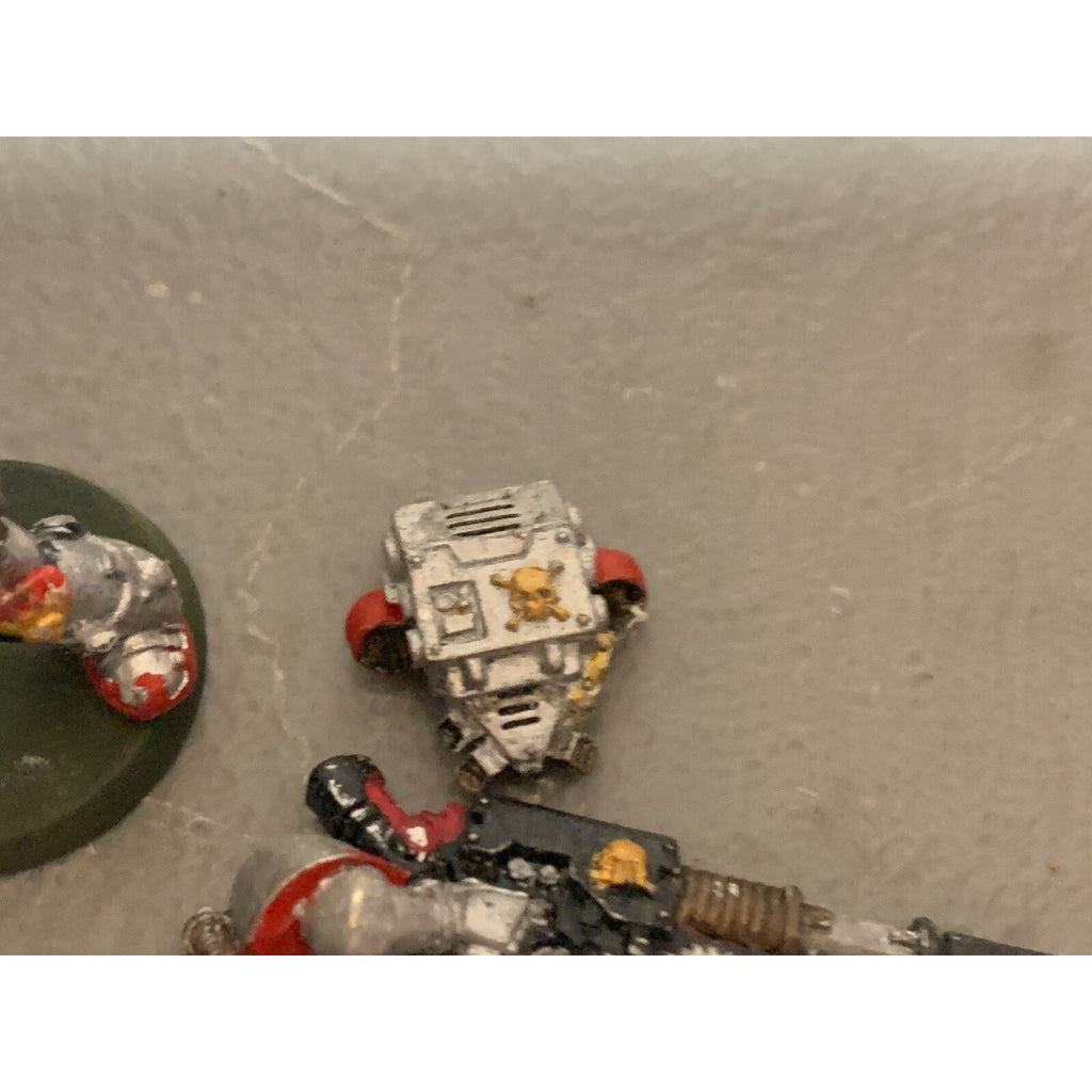 A23309 WARHAMMER 40K SPACE MARINES METAL BITS LOT HEAVY DARK ANGELS SHOULDER PAD