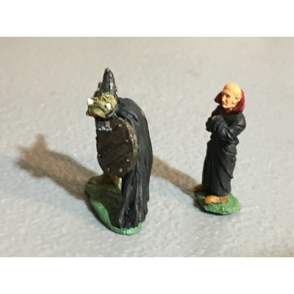 A9791 CITADEL PRE SLOTTA METAL RARE OOP ORC WARRIOR & DRACULA VAMPIRE PAINTED