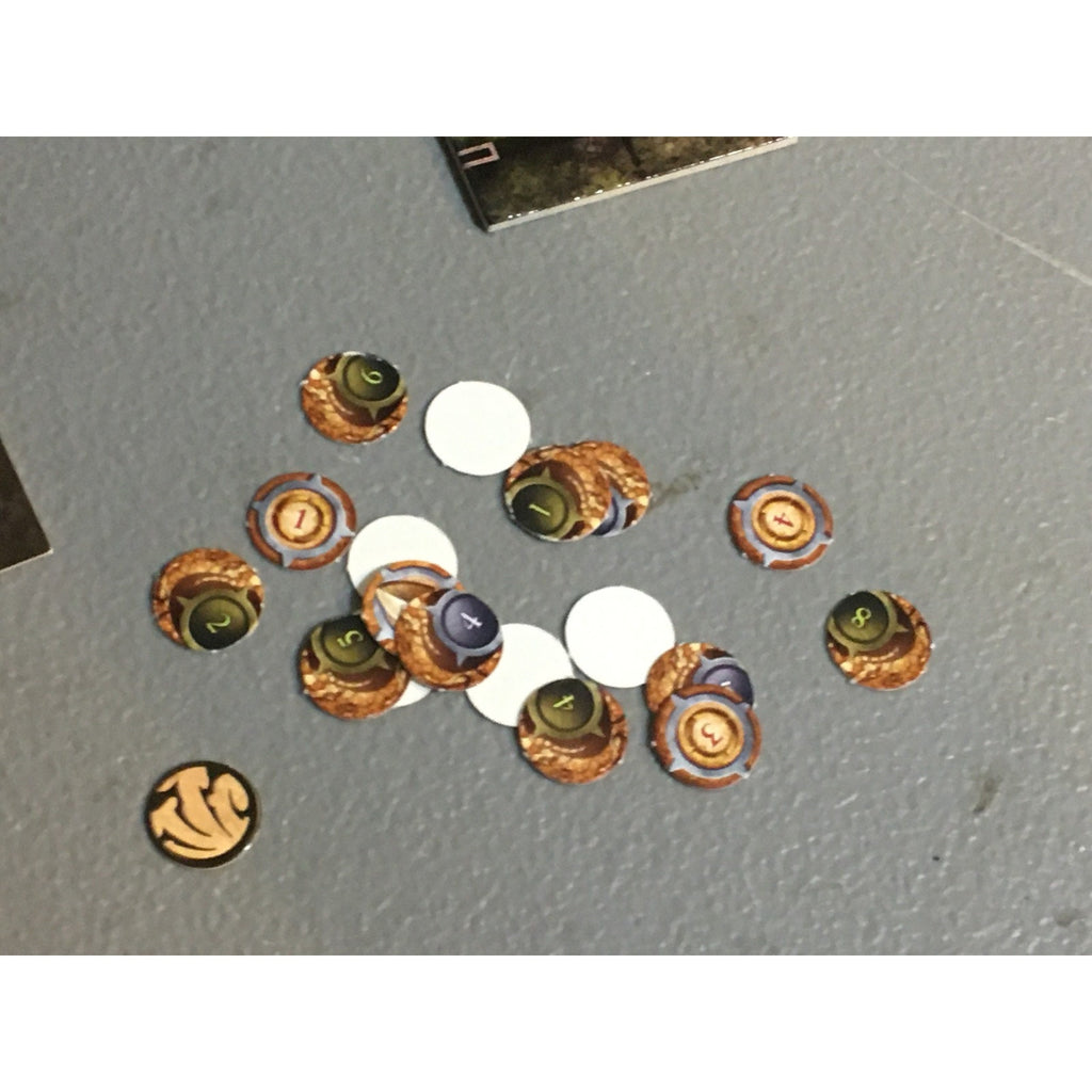 A32713 RACKHAM CONFRONTATION BIG MARKERS TOKENS TILES LOT TABLETOP