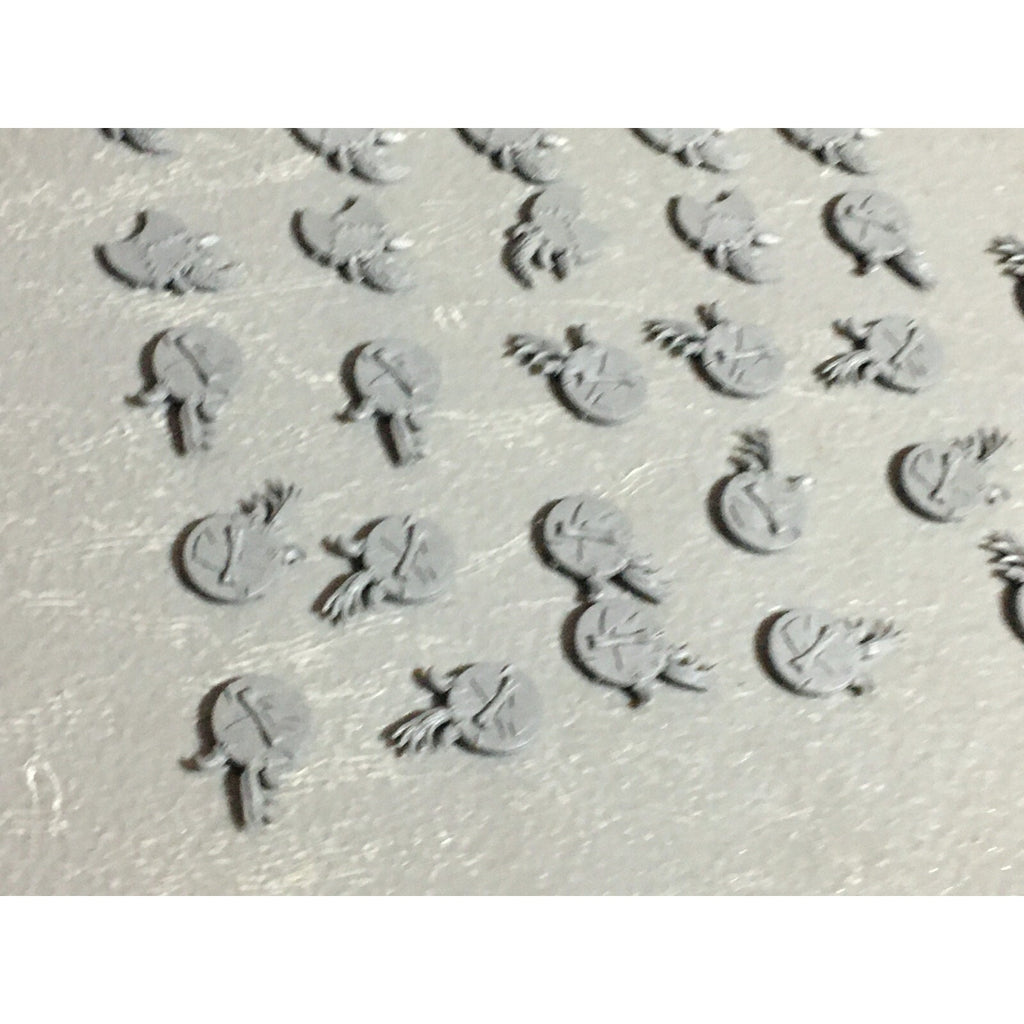 A22048 WARHAMMER FANTASY ORCS & GOBLINS BITS LOT WOLF RIDER SHIELDS GW