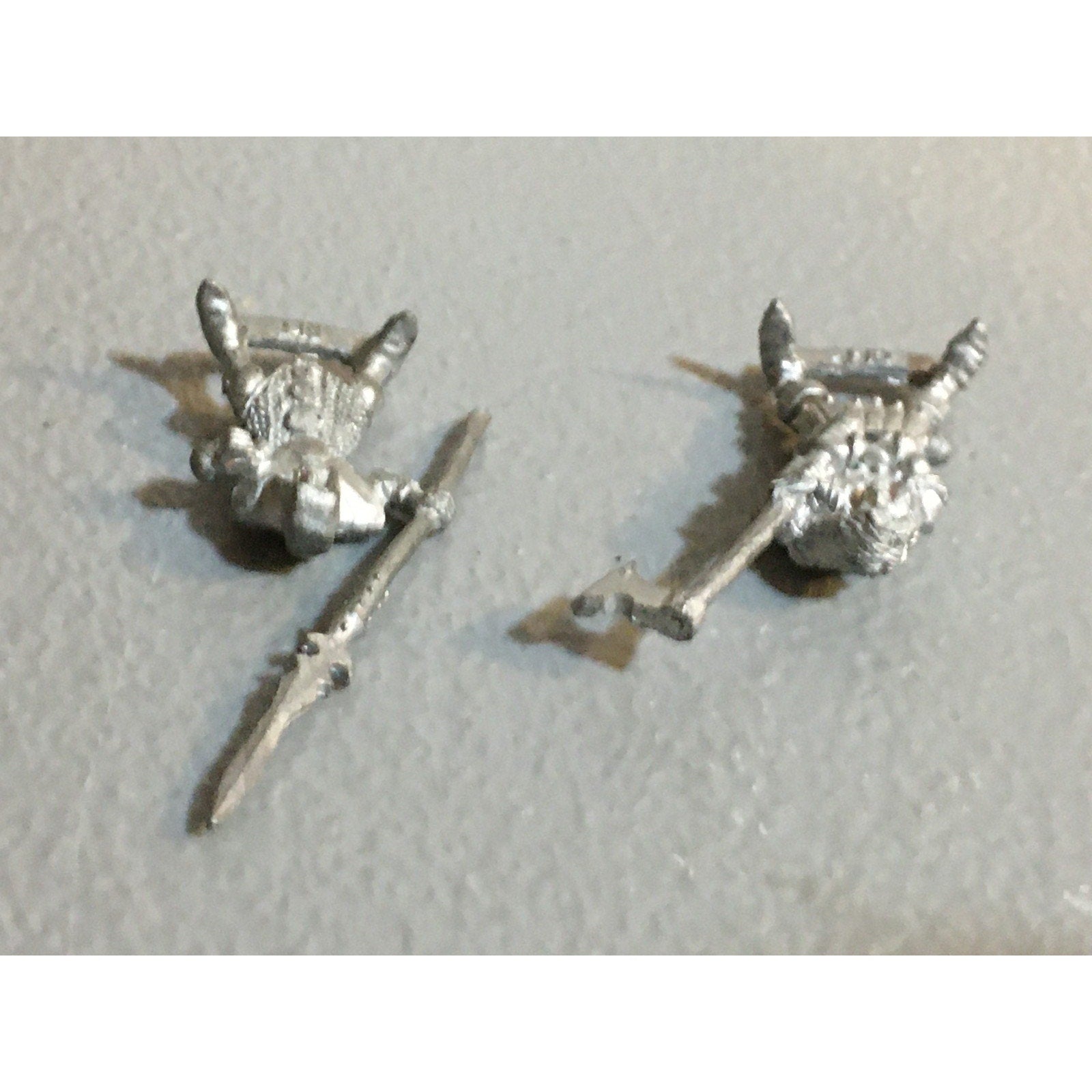 A33781 WARHAMMER CITADEL FANTASY WOOD ELVES METAL 1987 2 PK AXE SPEAR GW