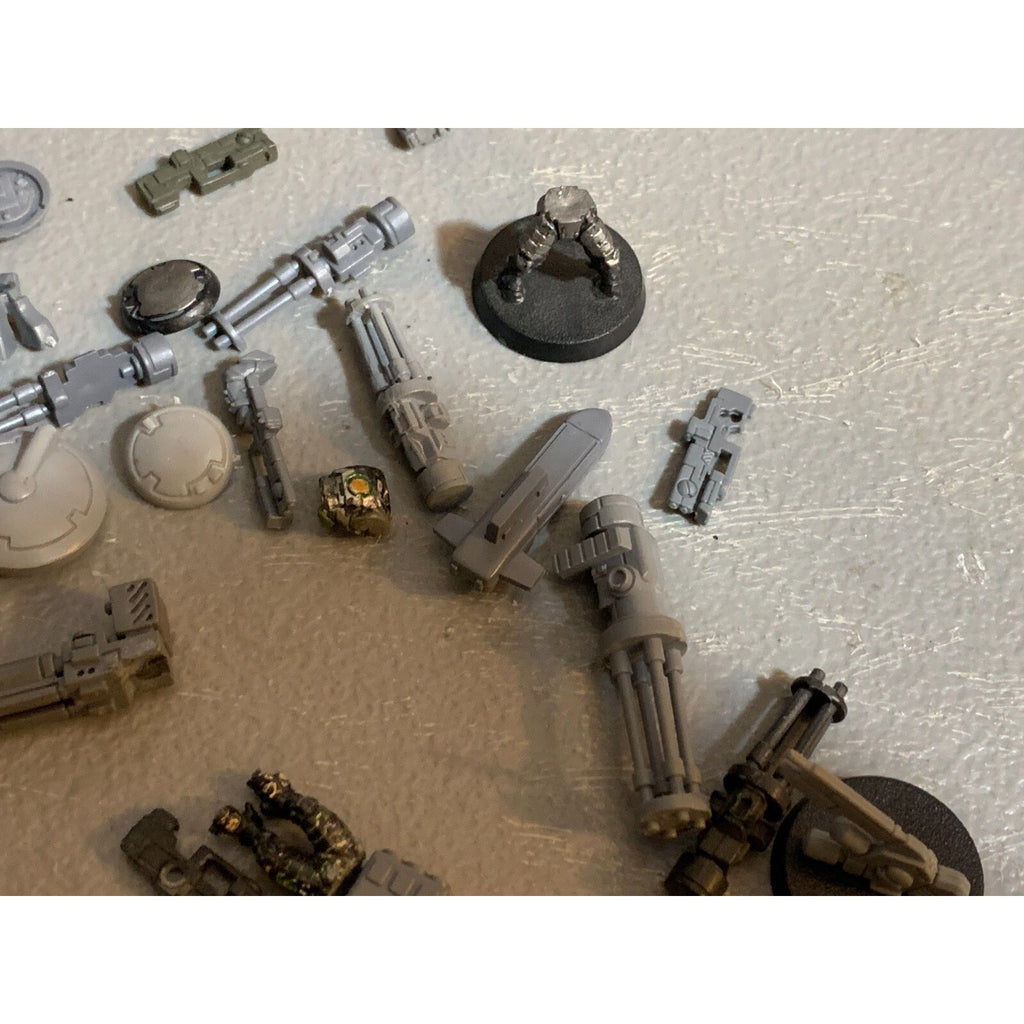 A23278 WARHAMMER 40K TAU EMPIRE BITS LOT DRONES GUNS CRISIS FEET GAMES GW