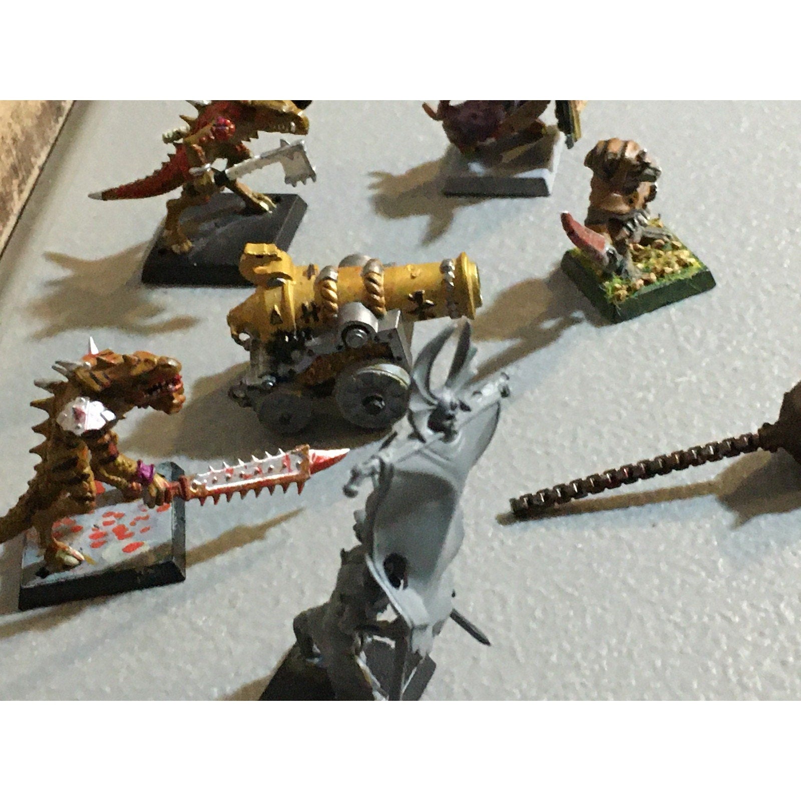 A32513 WARHAMMER FANTASY MIXED LOT LIZARDMEN SAURUS SKAVEN DWARF CANNON GW
