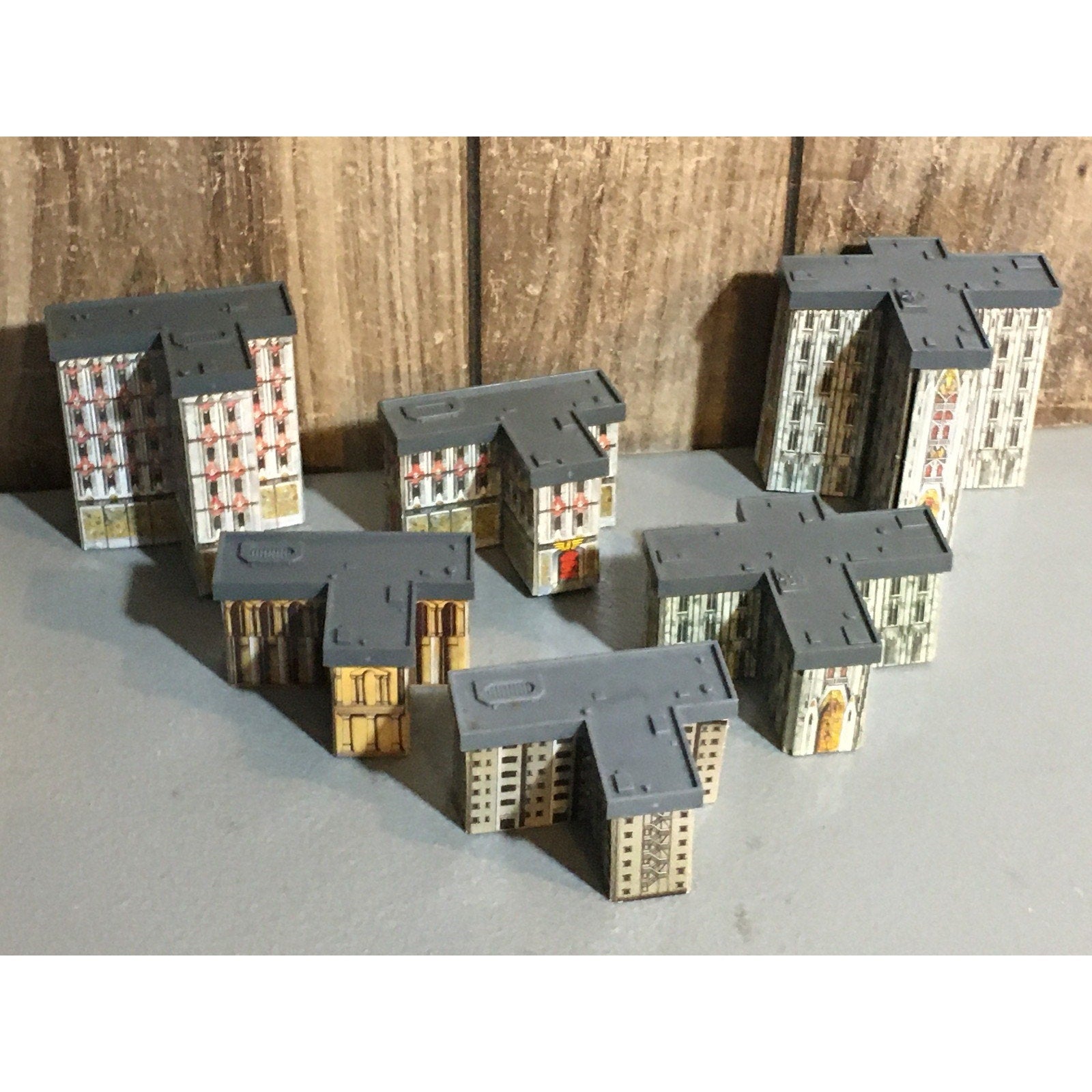 A31673 WARHAMMER EPIC 40K TERRAIN BUILDINGS PLASTIC & CARDSTOCK 6 PK
