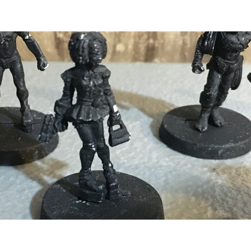 A31475 UNKNOWN METAL FUTURE SCI FI FEMALE MALE SOLDIER REBEL GUNNER ...
