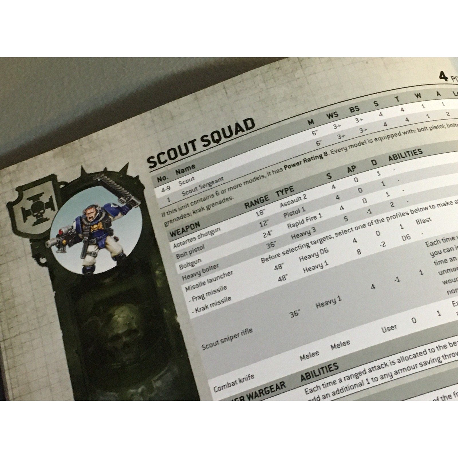 BOOK WARHAMMER 40K SPACE MARINES CODEX 9TH EDITION USED HB