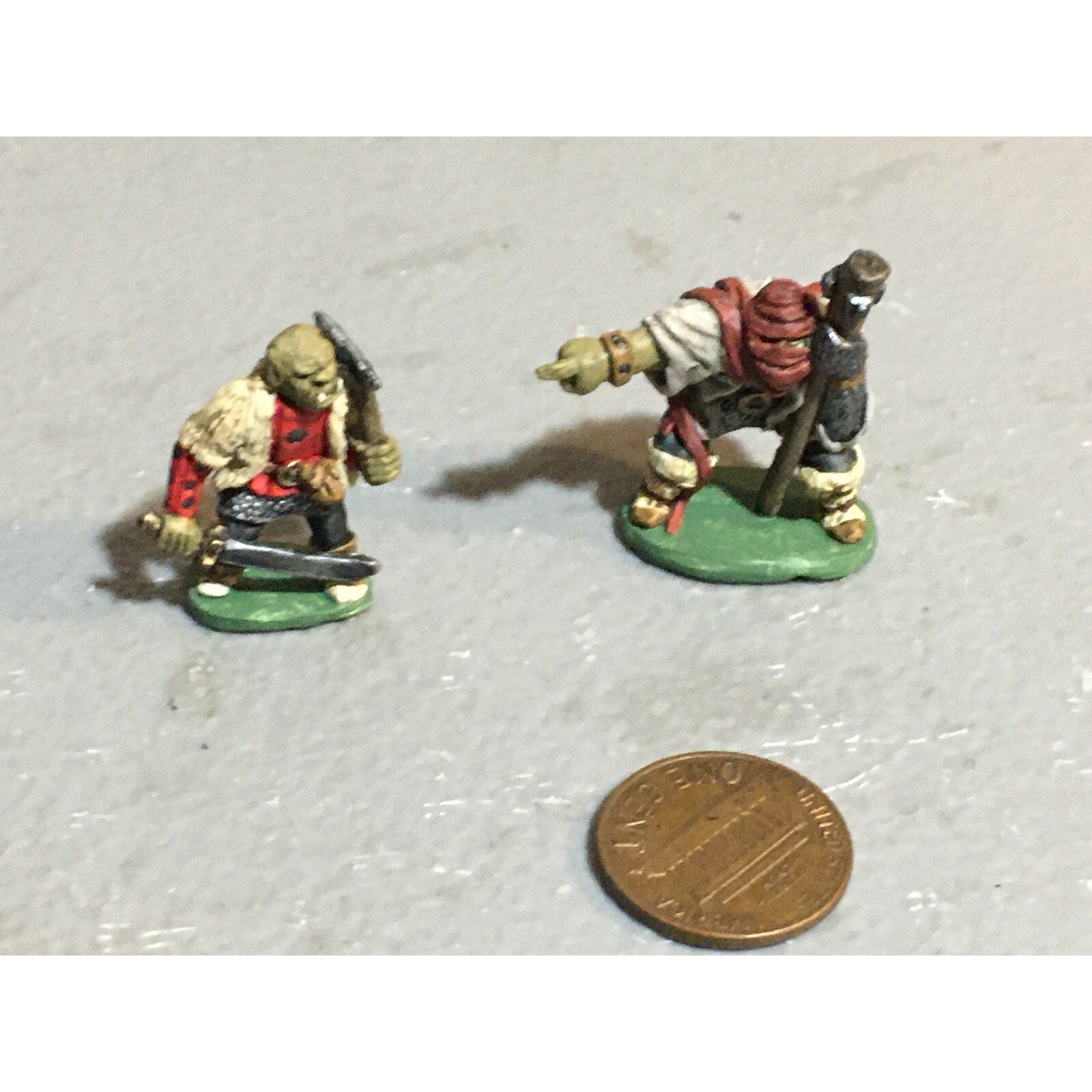 A10081 CITADEL PRE SLOTTA METAL RARE OOP ORC WARRIORS 2 PK WARHAMMER PAINTED