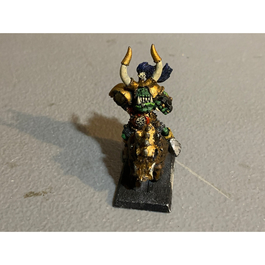 A31240 WARHAMMER FANTASY AOS METAL ORCS & GOBLINS ORC WARBOSS ON BOAR INCOMPLETE
