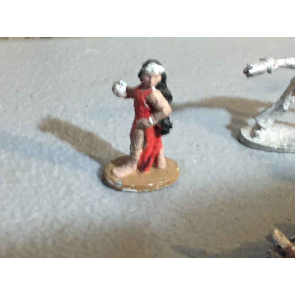 A34022 UNKNOWN METAL MINIATURES MIXED HUMAN MAGE FEMALE TABLETOP RPG