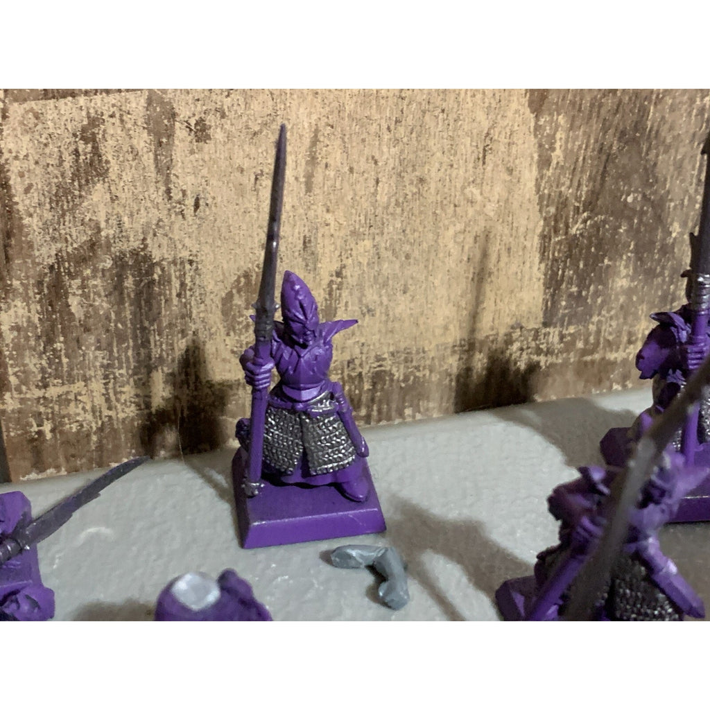 A16903 WARHAMMER AOS FANTASY DARK ELVES SPEARMEN 10 PACK MISS 2 SHIELDS GW
