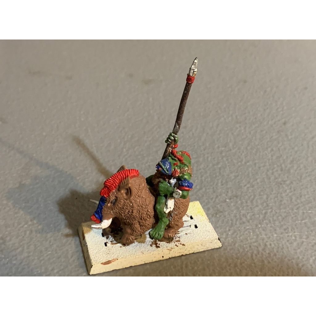 A31239 WARHAMMER FANTASY AOS METAL ORCS & GOBLINS SAVAGE BOAR RIDER INCOMPLETE