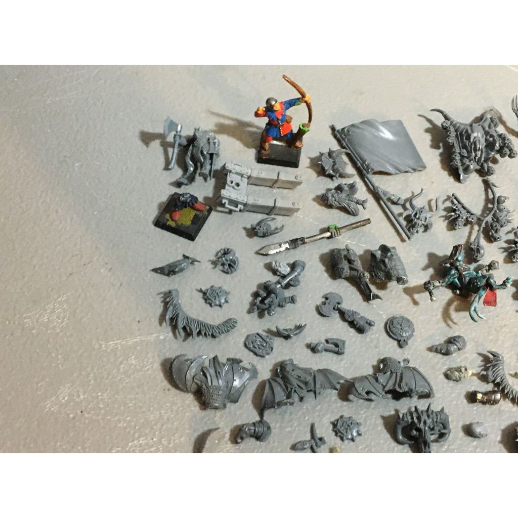 A20140 WARHAMMER AOS FANTASY BITS LOT ORCS EMPIRE CHAOS LIZARDMEN OGRE